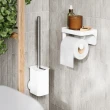 【UMBRA】Flex吸盤壁掛捲筒衛生紙架(廁所紙巾架 擦手紙架)
