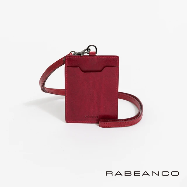 RABEANCO 頂級牛皮雙面直式證件套(酒紅)