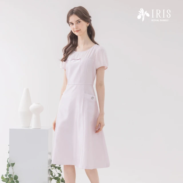 IRIS 艾莉詩 經典蝴蝶結拼接洋裝-5色(42603)