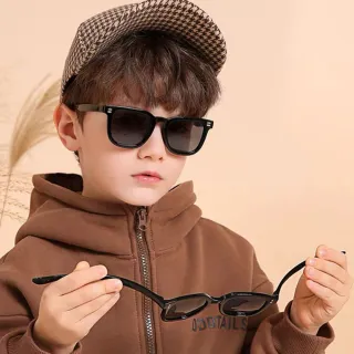 【SUNS】兒童偏光太陽眼鏡 彈力壓不壞材質 時尚經典款造型 抗UV400(TR輕盈材質/韌性強不易損壞)