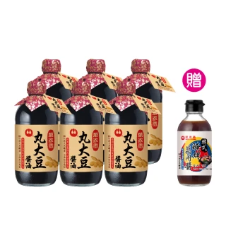 【萬家香】丸大豆醬油(450ml*6入贈韓式醃烤萬用醬)