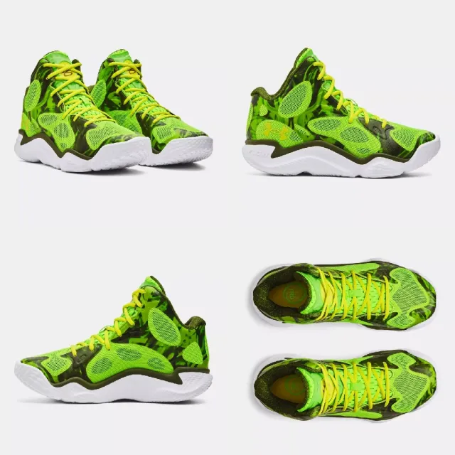 【UNDER ARMOUR】籃球鞋 CURRY Spawn Flotro 男鞋 綠 白 咖哩 支撐 回彈 運動鞋 UA(3026640300)