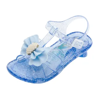 【Disney 迪士尼】童鞋 冰雪奇緣 低跟果凍涼鞋/輕量 防水 實穿 台灣製 藍(FOKT41596)
