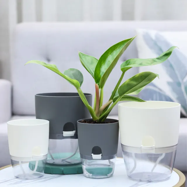 品屋】透明自吸水花盆2.46吋A703(懶人花盆自動澆水吸水花盆透明花盆