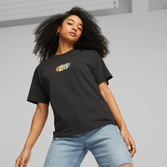 【PUMA官方旗艦】流行系列Downtown圖樣寬鬆短袖T恤 女性 62145301