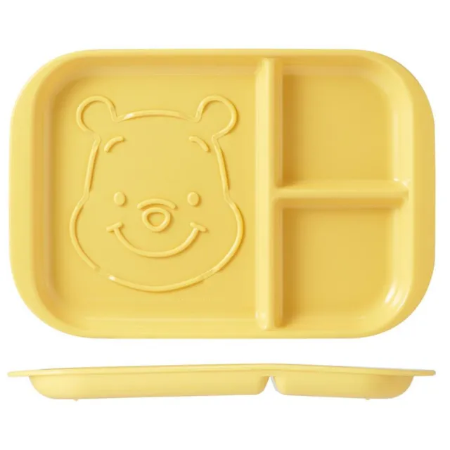 【小禮堂】SKATER  塑膠三格午餐盤 MPLS1 - 大臉款 小熊維尼 米飛兔 大耳狗(平輸品)