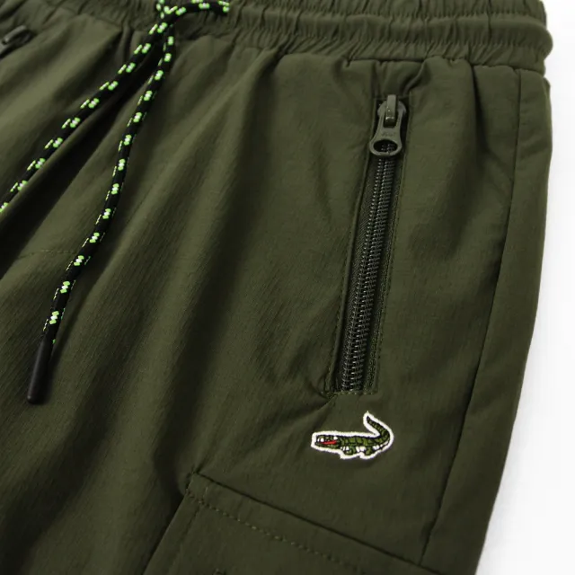 【Crocodile Junior 小鱷魚童裝】『小鱷魚童裝』綁帶休閒平織褲(產品編號 : C65608-04 小碼款)