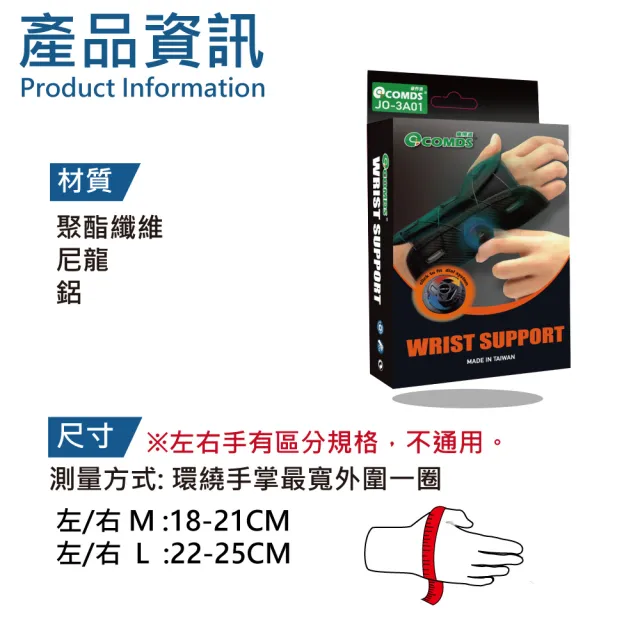 【康得適】旋鈕式手托板 1只入(JO-3A01 專利旋鈕手托板 護手腕 手腕固定)