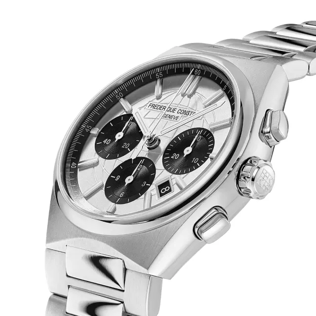 【CONSTANT 康斯登】Highlife 限量經典黑白熊貓自動計時腕錶-41mm 送禮自用(FC-391SB4NH6B)