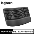 【Logitech 羅技】Lift人體工學垂直滑鼠+Wave Keys人體工學鍵盤+桌墊