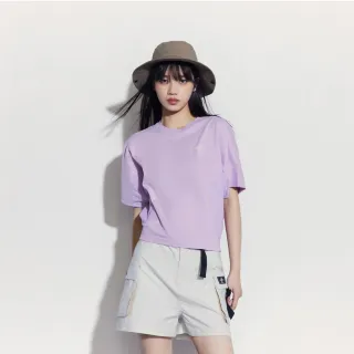 【GAP】女裝 Logo純棉印花圓領短袖T恤-紫色(465968)