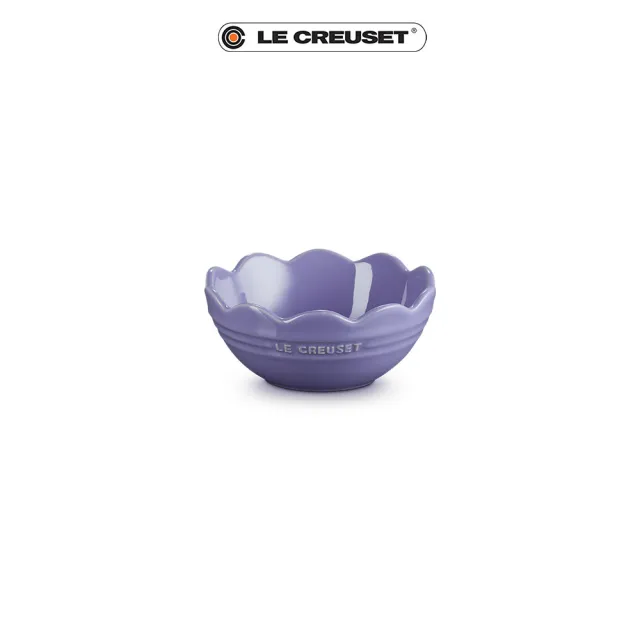【Le Creuset】瓷器蕾絲花型碗14cm(冰川綠/薰衣草 2色選1)