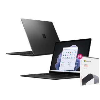 【Microsoft 微軟】Office 2021★13吋i5輕薄觸控筆電(Surface Laptop5/i5-1235U/8G/256G/W11-黑)