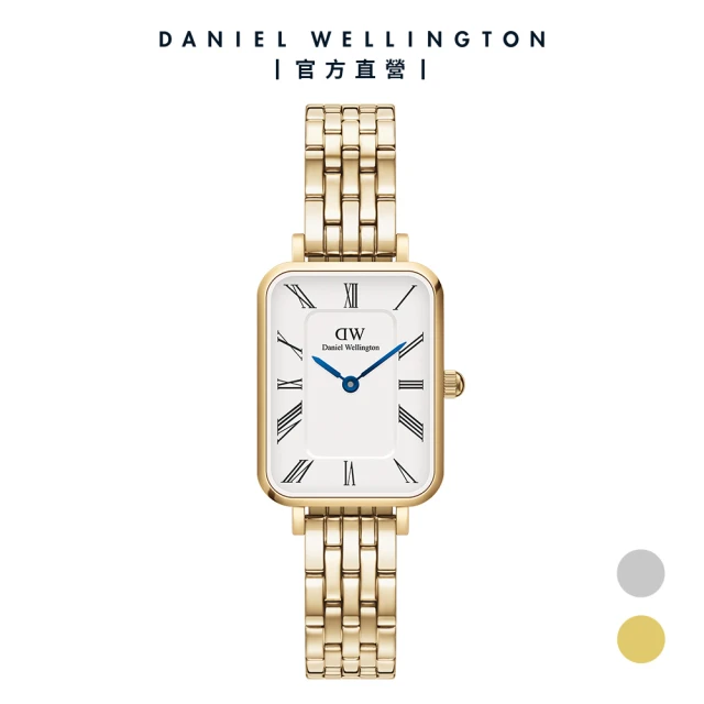 Daniel Wellington DW QUADRO Roman numerals 20x26mm 小藍針系列珠寶式小方錶(兩色任選)