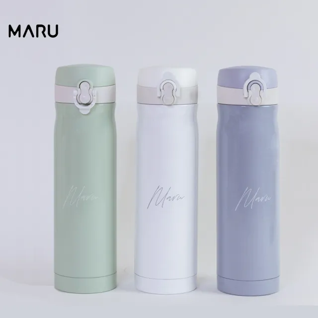 【Maru 丸山製研】輕陶瓷按壓彈蓋保溫杯500ml(鈦瓷保溫瓶/輕量陶瓷保溫/不銹鋼保溫瓶)