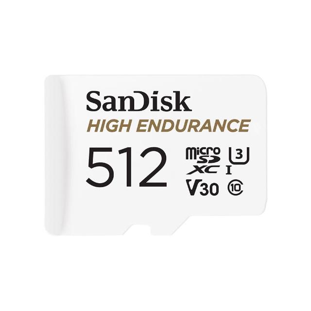 【SanDisk 晟碟】行車記錄器/監控專用High Endurance microSD 記憶卡 512GB(公司貨)