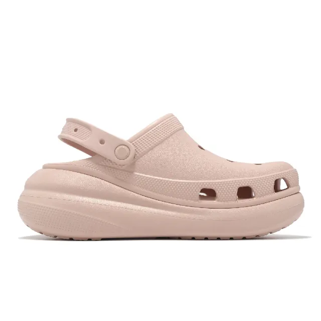 【Crocs】洞洞鞋 Crush Clog 男鞋 女鞋 石英粉色 經典泡芙克駱格 厚底 增高 卡駱馳(2075216UR)