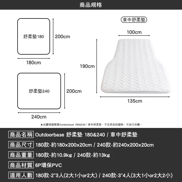 【Outdoorbase】彩繪天空 舒柔墊 240(空氣床 彈絲充氣床用 車中床用 露營 逐露天下)