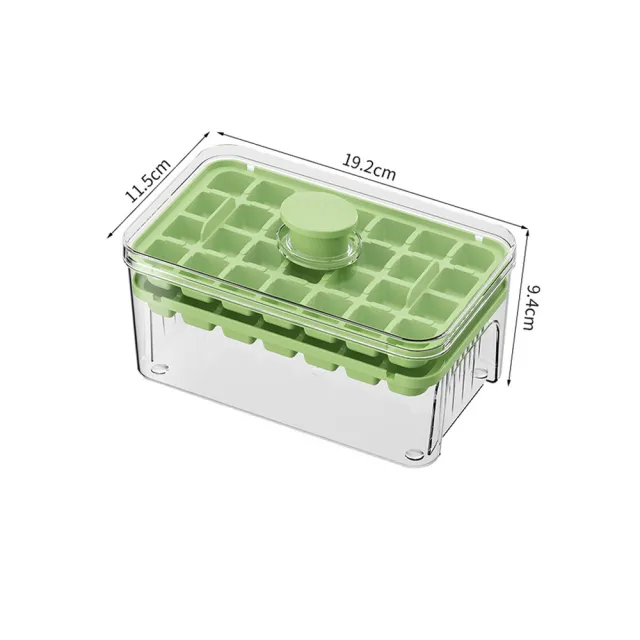 【YUNMI】按壓式雙層56格製冰盒 冰塊模具 冰球模具 儲冰盒 冰格(一鍵按壓出冰)