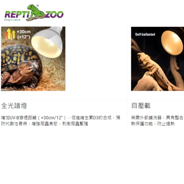 【REPTI ZOO】全光譜太陽燈 爬蟲加熱燈UVA UVB 100W取暖燈POWERSUN燈泡(REPTIZOO/適用陸龜.爬蟲類)