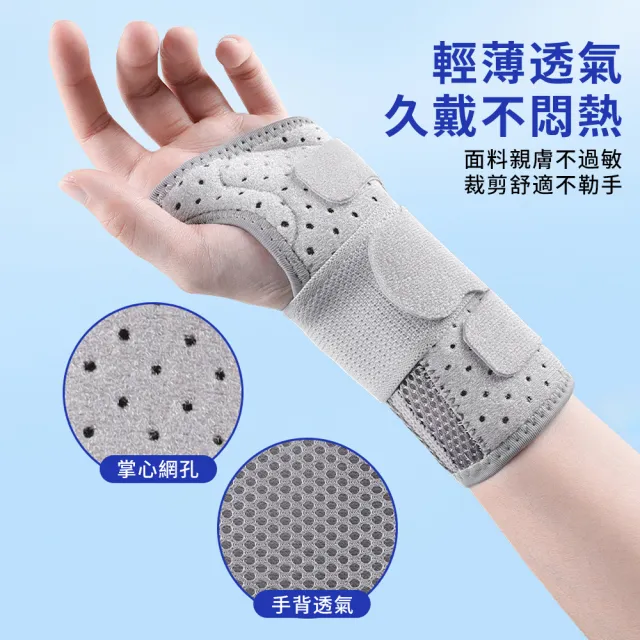 【StarGo】雙鋼板支撐固定護腕 拇指護腕固定帶 護腕護具 非醫療用(固定手腕/受傷防護/腕關節防護/運動扭傷)