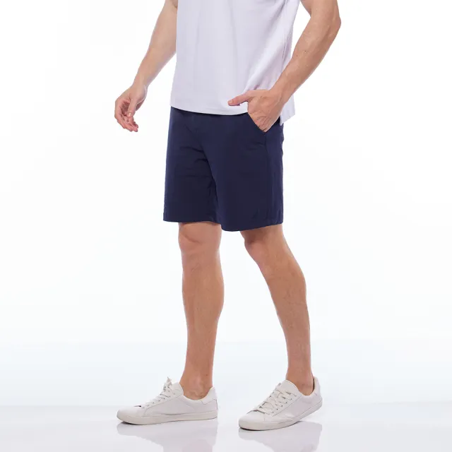 【NAUTICA】男裝 舒適修身彈性短褲(深藍)