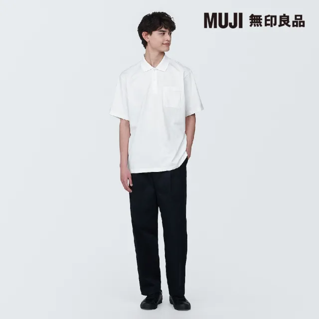 【MUJI 無印良品】男棉水洗天竺短袖POLO衫(共10色)