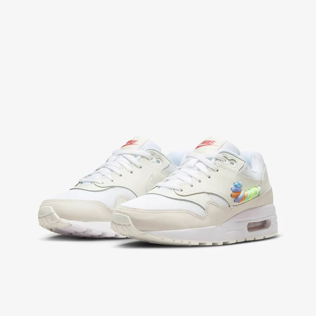 NIKE 耐吉NIKE 耐吉 慢跑鞋 女鞋 大童 運動鞋 氣墊 緩震 AIR MAX 1 SE GS 米白 FN4782-100