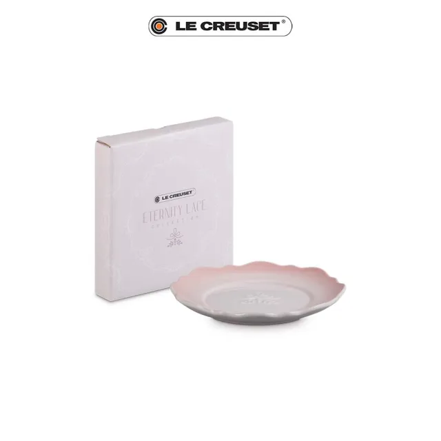 【Le Creuset】永恆花蕾系列瓷器圓盤 17cm(棉花白/柔粉紫/貝殼粉 3色可選)