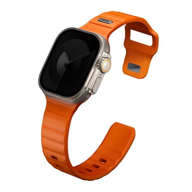 【UNIQ】Apple Watch 49/45/44/42mm Stride 防水FKM橡膠不鏽鋼高質感錶帶