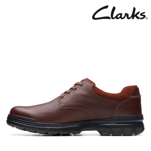 【Clarks】男鞋 Rockie Walk GTX  防水寬楦輕量圓頭休閒鞋(CLM73465C)