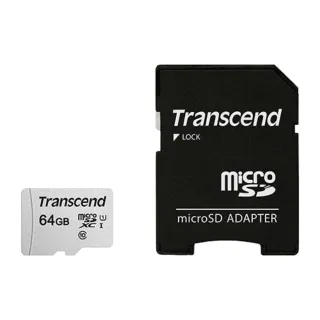 【Transcend 創見】TF microSDXC-300S 64G 記憶卡 附轉卡