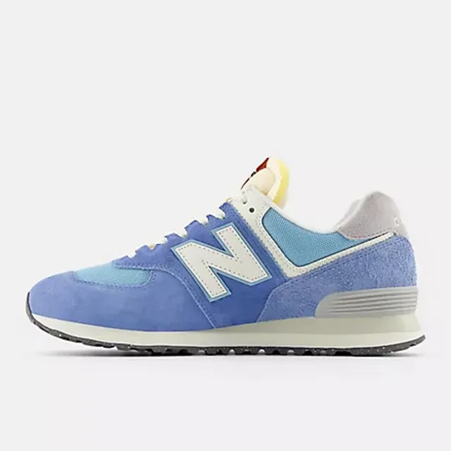 【NEW BALANCE】NB 574 復古運動鞋 休閒鞋 麂皮 網布 男 女 中性款 藍色(U574RCA-D)