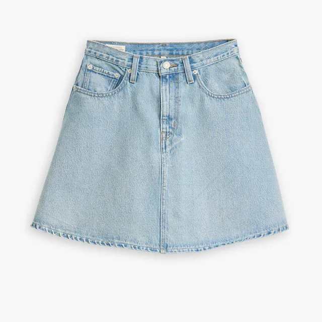 【LEVIS】女款 膝上丹寧牛仔短裙 熱賣單品 A8725-0001