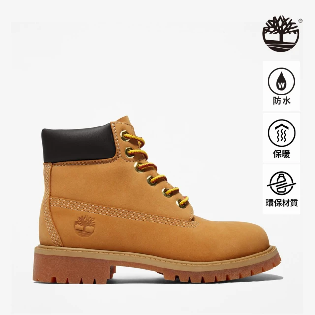 【Timberland】童款小麥黃經典防水6吋靴9-13Y(12709713)