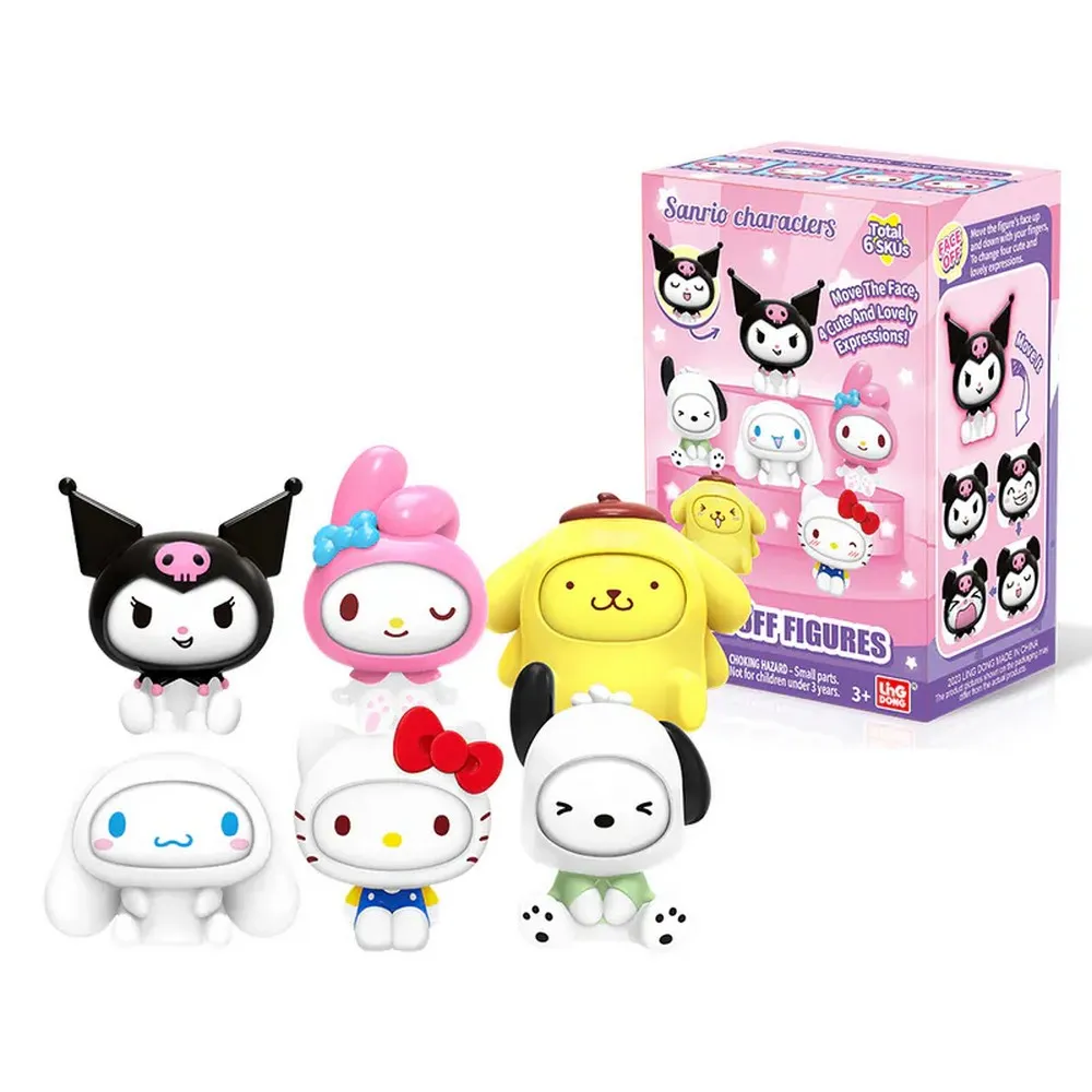 【SANRIO 三麗鷗】變臉公仔系列6入/盒(盲盒/擺件/Hello kitty/帕恰狗/大耳狗喜拿/美樂蒂/庫洛米/布丁狗)