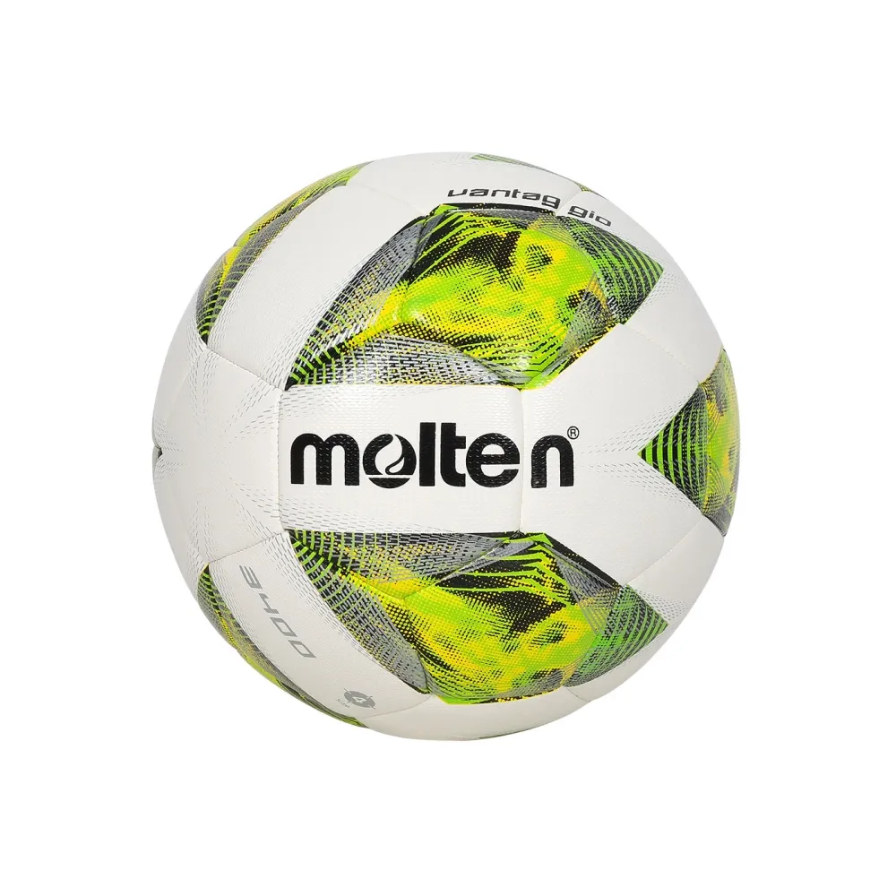 【MOLTEN】合成皮足球 #4-機縫無接縫 4號球 訓練 白綠黃銀(F4A3400-G)