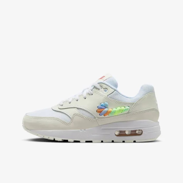 【NIKE 耐吉】慢跑鞋 女鞋 大童 運動鞋 氣墊 緩震 AIR MAX 1 SE GS 米白 FN4782-100