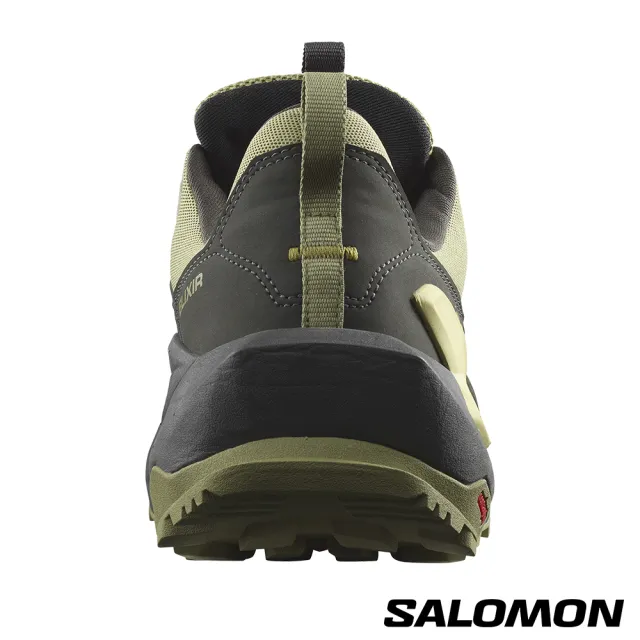 【salomon官方直營】男 ELIXIR Goretex 低筒登山鞋(黑/草藥綠/南苔綠)