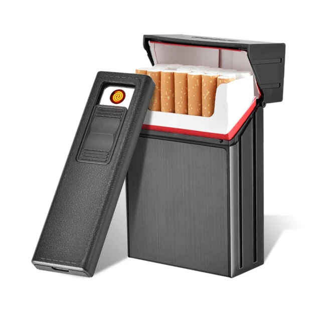 Life365 菸盒 USB點菸器 二合一菸盒 防風打火機 