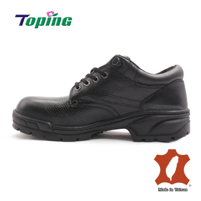 Toping 專業安全鞋｜中筒皮革製安全鞋/P326黑/尺寸7-11/高抓地力專利大底-工地營造業