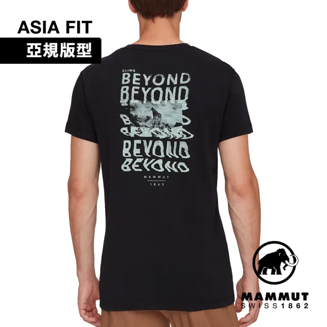 【Mammut 長毛象】Massone T-Shirt AF Men Dreaming 有機棉機能短袖T恤 男款 黑色 #1017-06110