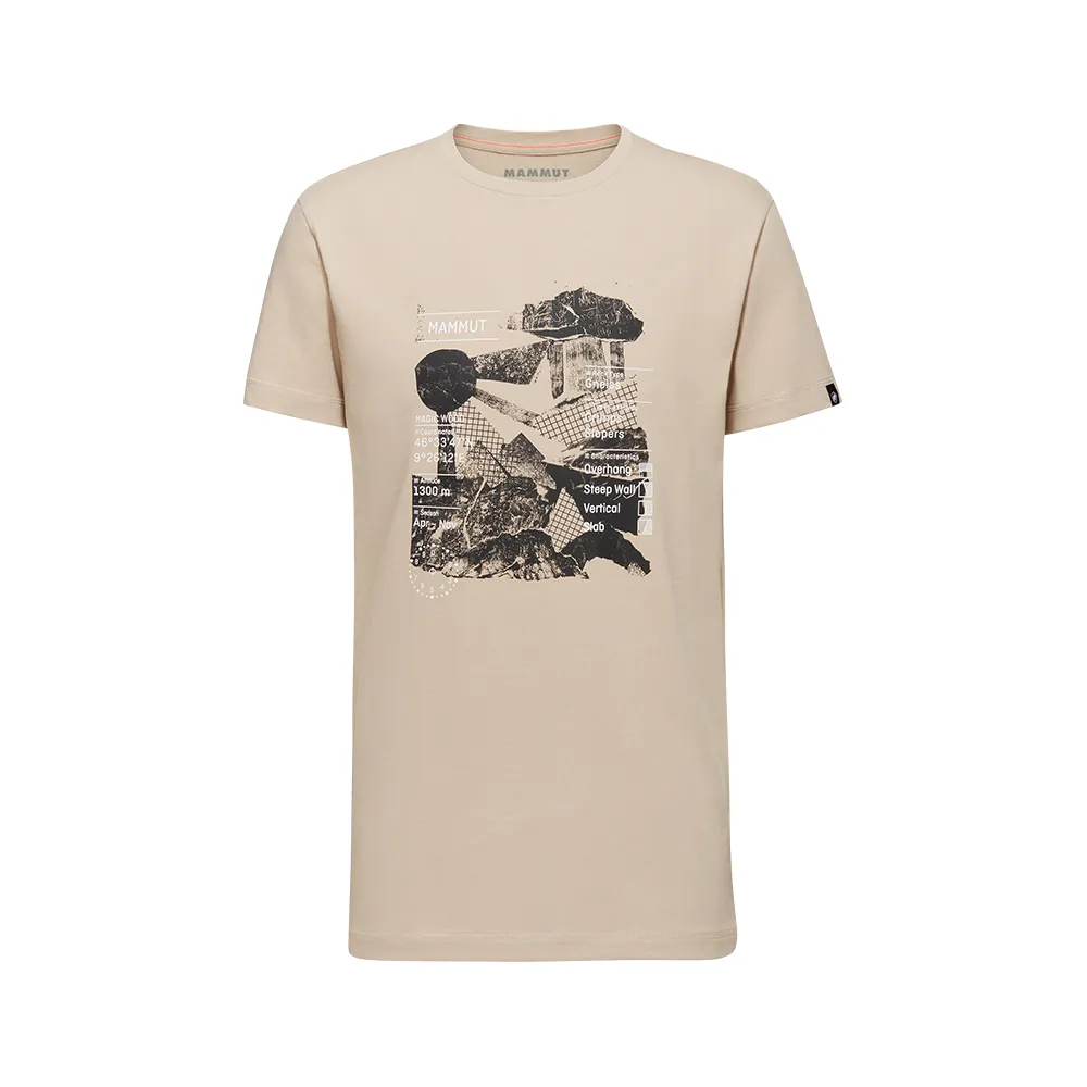 【Mammut 長毛象】Massone T-Shirt AF Men Rocks 有機棉機能短袖T恤 男款 薩凡納褐 #1017-06130