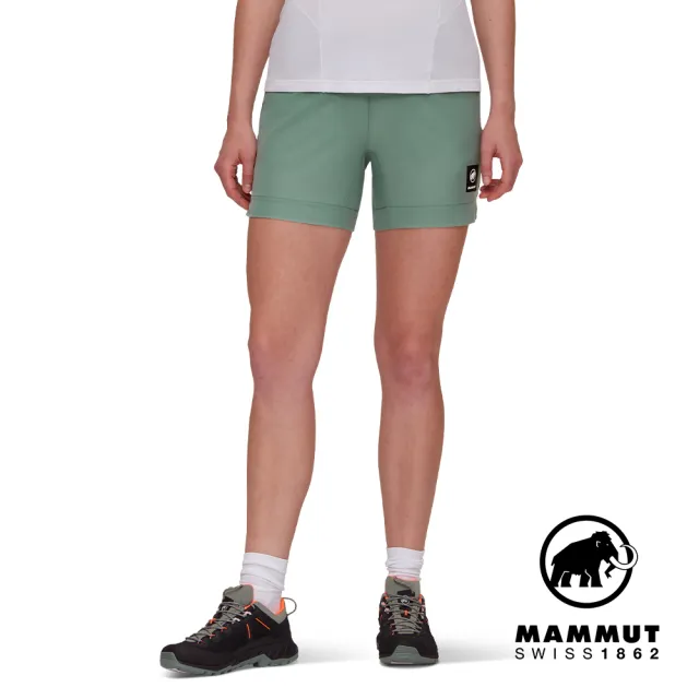 【Mammut 長毛象】Massone Sport Shorts Women 輕量運動短褲 深玉石綠 女款 #1023-01000