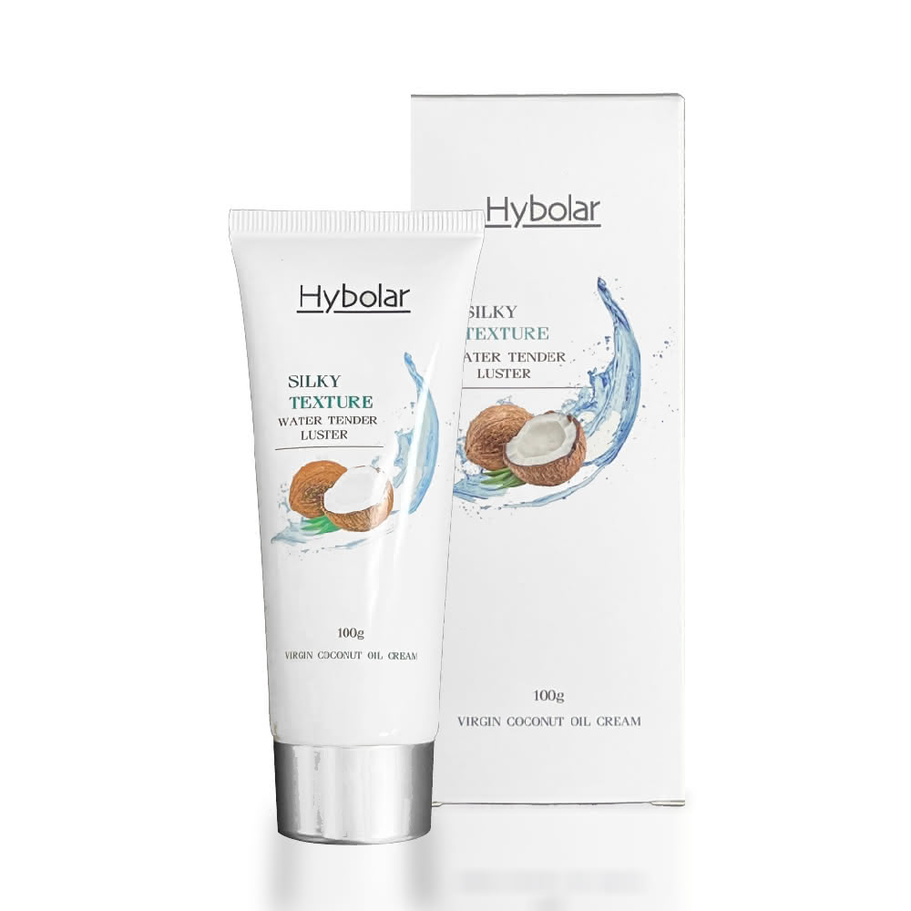 【Hybolar】初榨椰油乳霜100ml/盒裝(滋潤保濕精華補水舒緩臉部保養身體乳敏感肌清爽不黏膩乳液交換禮物)