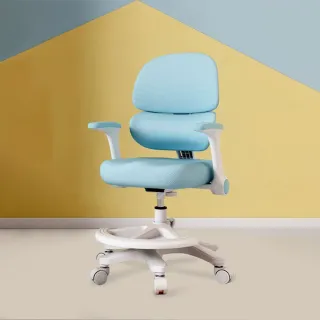 【坐得正】2024新款 雙背護腰電腦椅 旋轉椅 人體工學椅 兒童青少年升降椅(OA600 有腳踏)