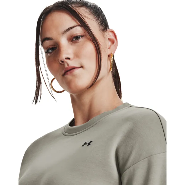 【UNDER ARMOUR】UA 女 Unstoppable Flc 長袖T-Shirt_1379835-504(灰綠)