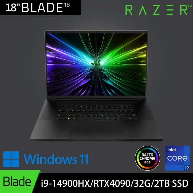 Razer 雷蛇 18吋i9 RTX4090黑神話悟空適用電競筆電(RZ09-05092TK4-R3T1/i9-14900HX/RTX4090/32G/2T/W11)