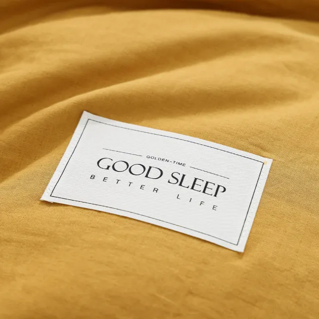 【GOLDEN-TIME】和織輕捻紗三件式枕套床包組-桑染(雙人)