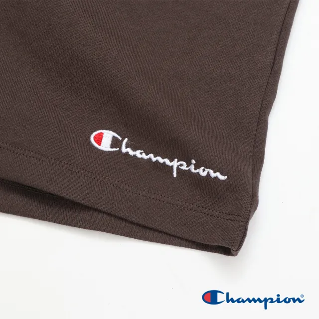 【Champion】官方直營-刺繡棉短褲-女(褐色)